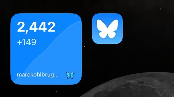 Bluesky Counter Widget Screenshot